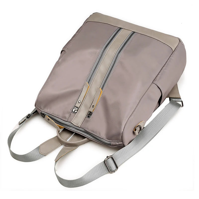 Nylon Backpack Casual Teenagers School Bags Waterproof Solid Girls Boy Bags