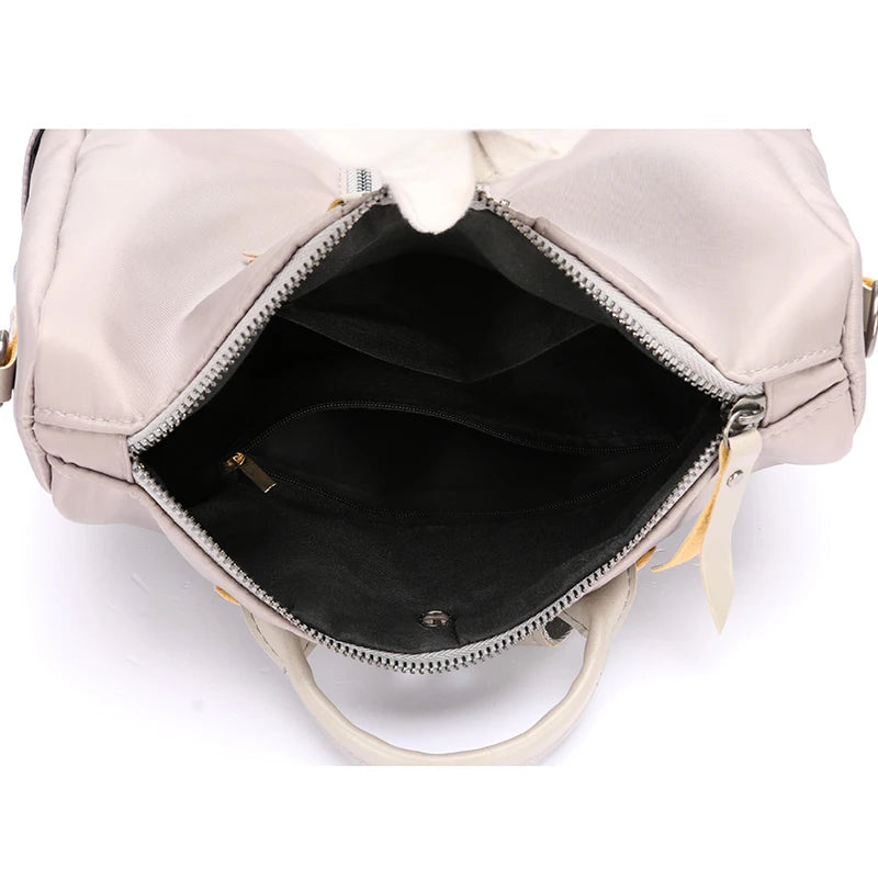 Nylon Backpack Casual Teenagers School Bags Waterproof Solid Girls Boy Bags