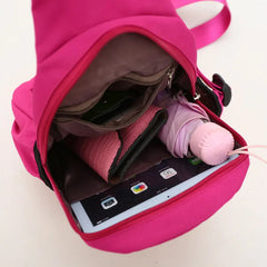 Men Women Nylon Shoulder Bag for Travel Hiking