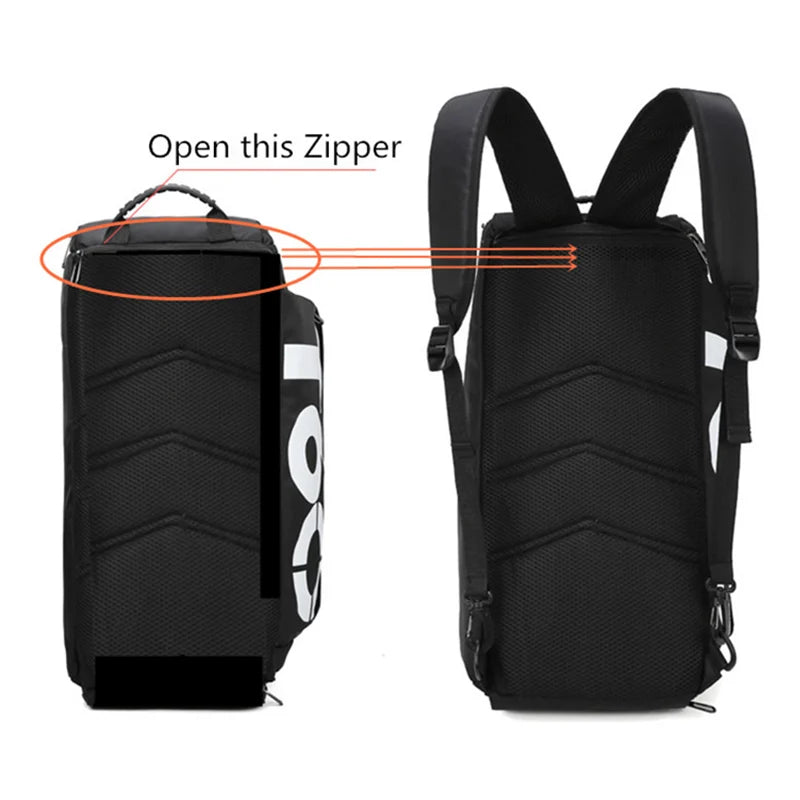 Multifunctional Sports Bag Green Duffle Bags Waterproof Luggage