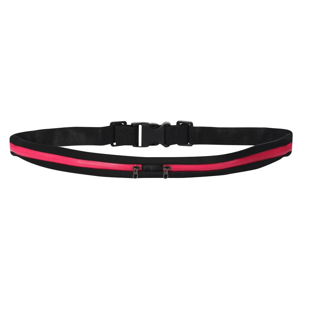 Outdoor Stretch Sports Belt Pockets Mobile Phone Bag Belly Belt Combo