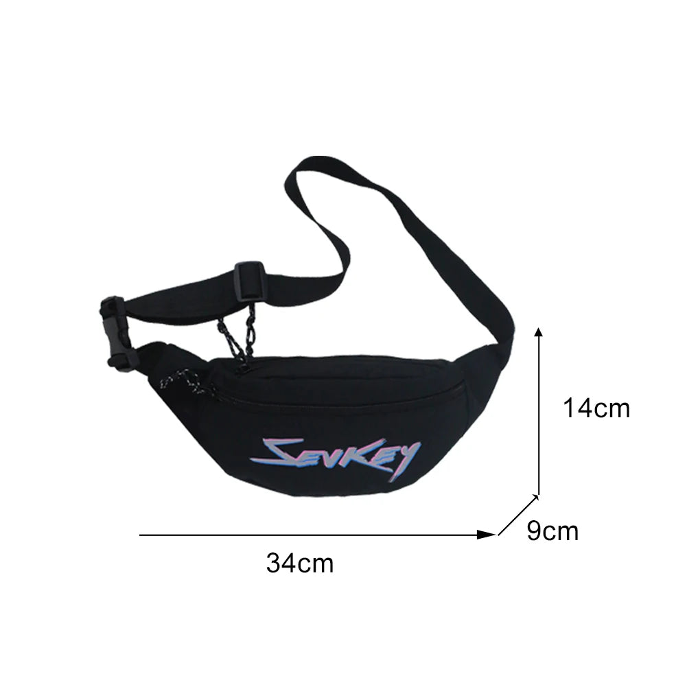 Reflective Waist Bag Fanny Packs Male Chest Bag Crossbody Bag