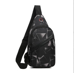 Men Women Shoulder Bag Canvas Sling Crossbody Outdoor Sport Chest Pack