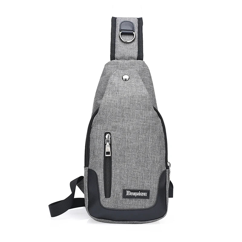 Men Women Solid Chest Bags Daily Shoulder Bags For Phone Laptop Soft