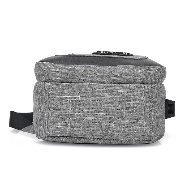 Men Women Solid Chest Bags Daily Shoulder Bags For Phone Laptop Soft