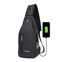 Men Women Solid Chest Bags Daily Shoulder Bags For Phone Laptop Soft