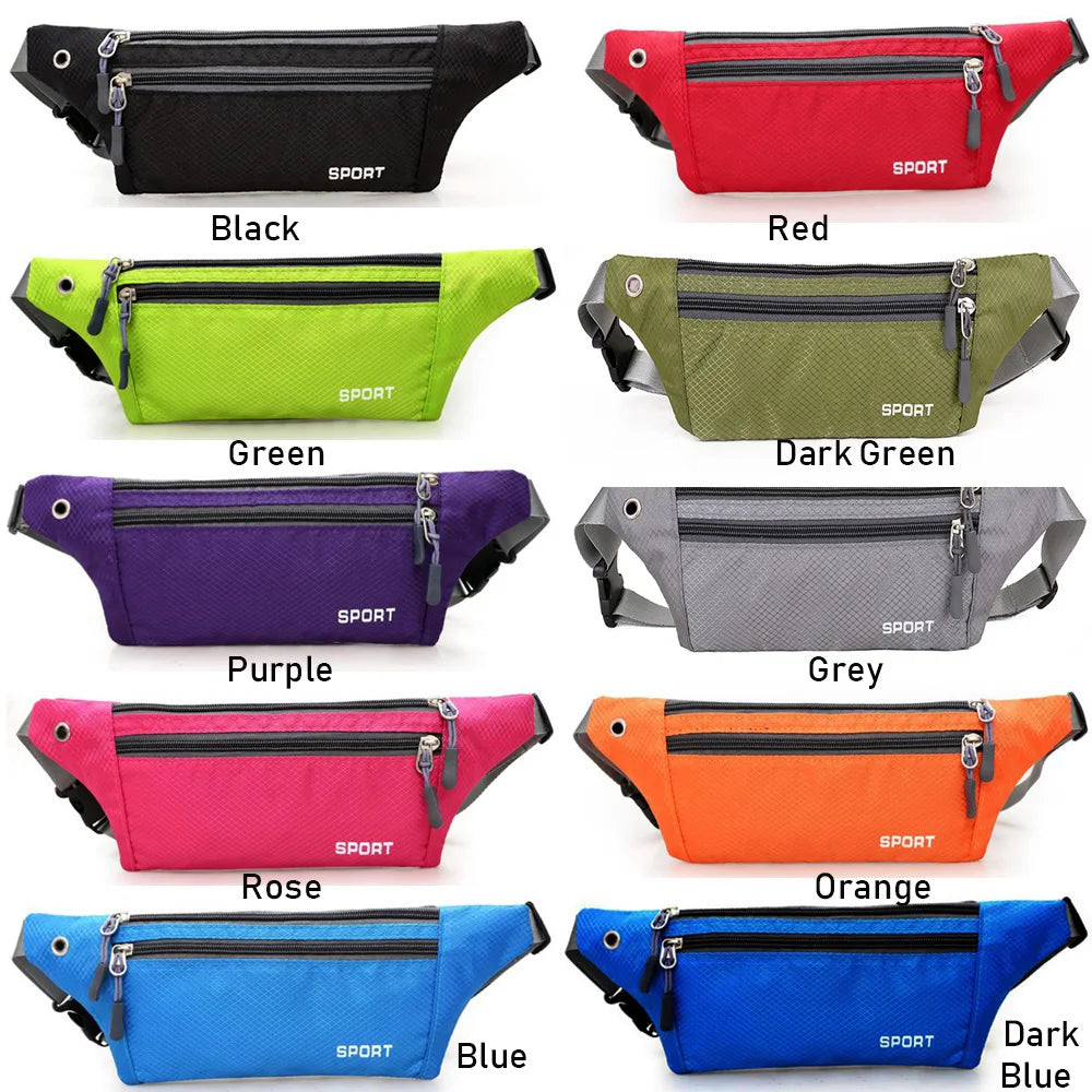 Unisex Sport Waist Pack Fanny Pack Crossbody Wallet Belt Travel