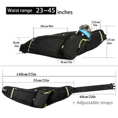 Chest Bag Reflective Stripe Waterproof Waist Bag with Water Bottle Holder