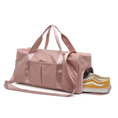 Men Women Gym Bag Waterproof Shoulder Pack Shoes Storage