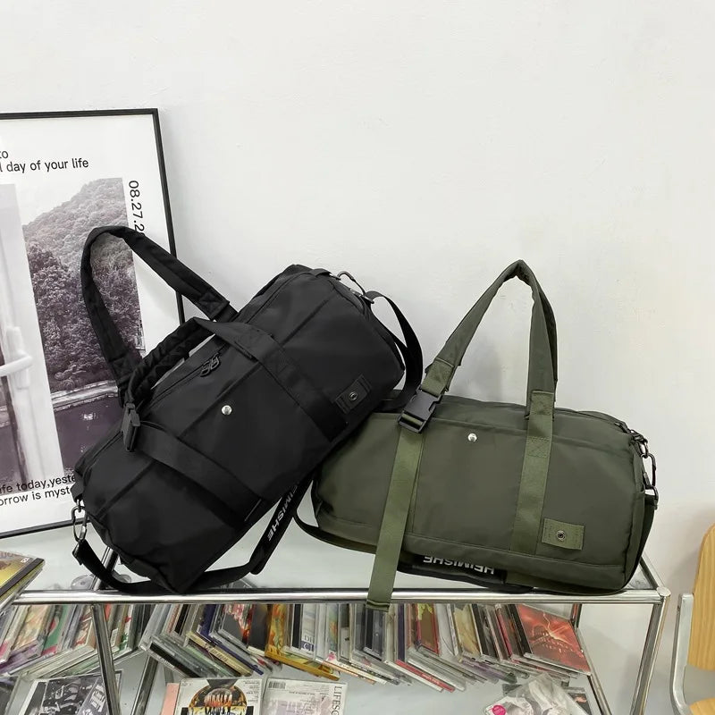 Men Women Travel Bag Fitness Handbag Nylon Shoulder Bag Business Large Tote