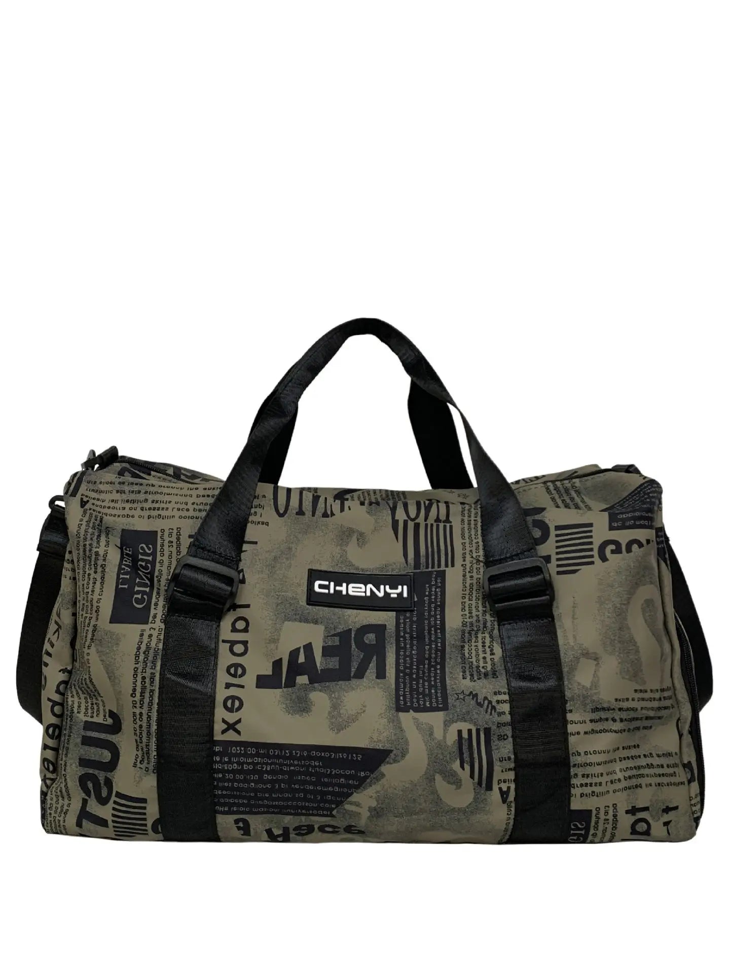 Letter Print Shoulder Crossbody Bag Large Capacity Yoga Handbag