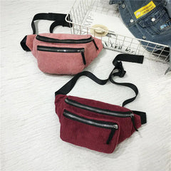 Men Women Waist Bag Fanny Pack Running Zip Belt Money Pouch