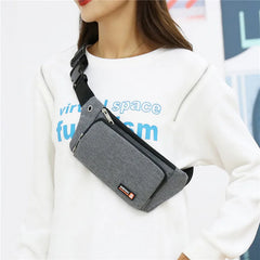 Men Women Waist Bag Pack Purse Casual Large Phone Belt Bag Pouch Canvas