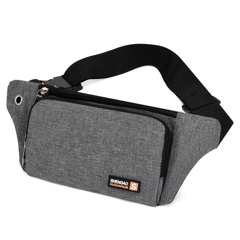 Men Women Waist Bag Pack Purse Casual Large Phone Belt Bag Pouch Canvas