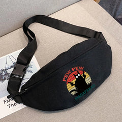 Men Women Waist Bag Pack Purse Casual Large Phone Belt Bag Pouch Print