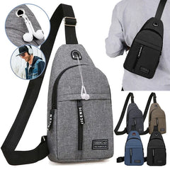 Men Women Canvas Chest Bag Streetwear Fanny Pack Hip Hop Crossbody Bags