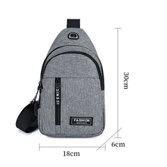 Men Women Canvas Chest Bag Streetwear Fanny Pack Hip Hop Crossbody Bags