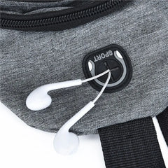 Men Women Canvas Chest Bag Streetwear Fanny Pack Hip Hop Crossbody Bags