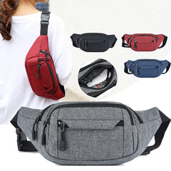 Casual Large Capacity Phone Belt Bag Pouch Canvas Travel Hip Bags
