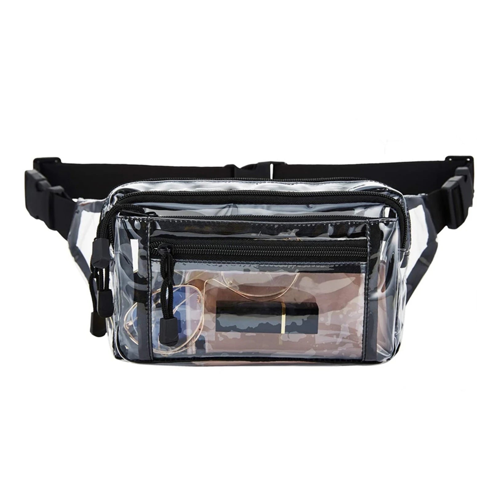 Waterproof Transparent Waist Pack with Zipper Closure