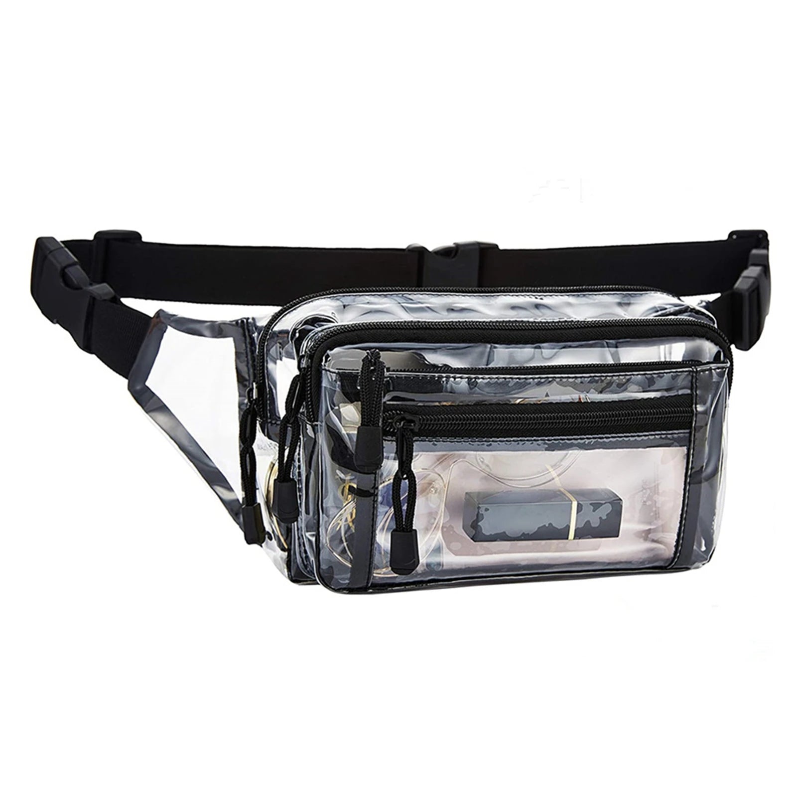 Waterproof Transparent Waist Pack with Zipper Closure