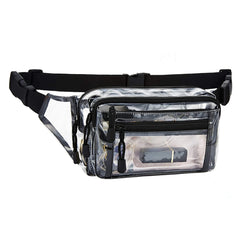 Waterproof Transparent Waist Pack with Zipper Closure