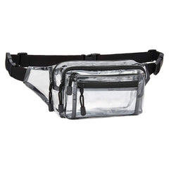 Waterproof Transparent Waist Pack with Zipper Closure