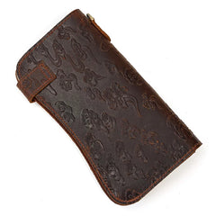 Men Women Leather Clutch Wallet Business Portomonee Purse