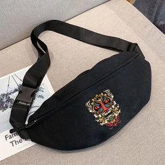 Monster Printing Waist Pack Gym Sports Bag Crossbody Chest Bags