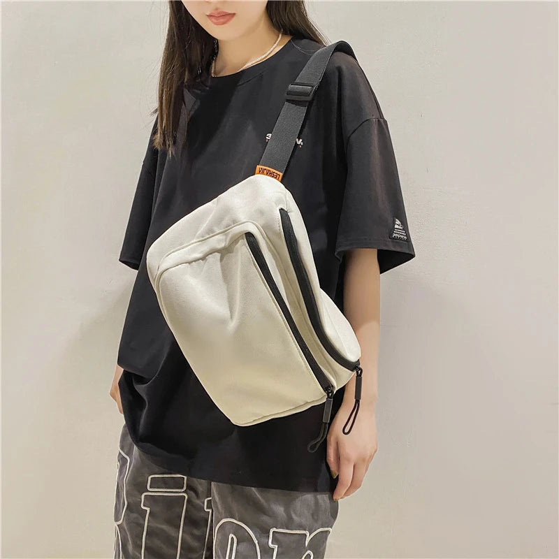 Hip Hop Waist Bag Shoulder Crossbody Bag Multifunctional Chest Bag