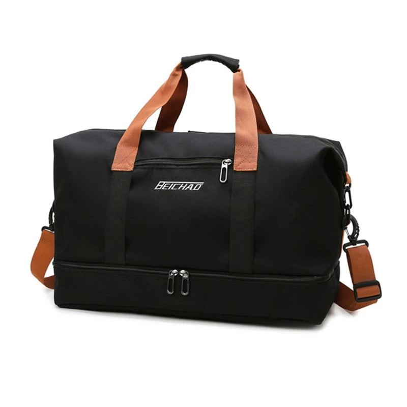 Travel Bag with Shoe Compartment Sport Tote Handbag Large Capacity Weekender