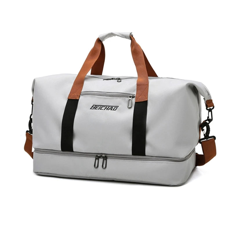 Travel Bag with Shoe Compartment Sport Tote Handbag Large Capacity Weekender
