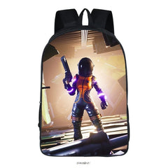 Large Anime Print Canvas School Backpack for Boys