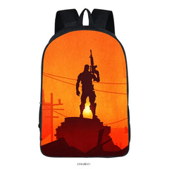 Large Anime Print Canvas School Backpack for Boys