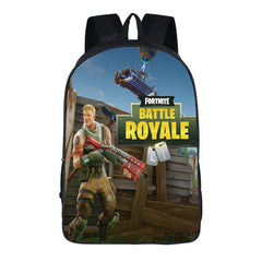 Large Anime Print Canvas School Backpack for Boys