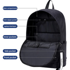 Men's College Laptop Backpack for Teenager Schoolbags Boys