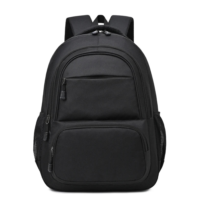 Men's Nylon Backpack Large Capacity Unisex Bag 15.6 Inches Red Orange