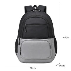Men's Nylon Backpack Large Capacity Unisex Bag 15.6 Inches Red Orange