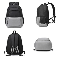 Men's Nylon Backpack Large Capacity Unisex Bag 15.6 Inches Red Orange