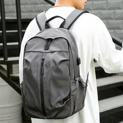 Waterproof Nylon Backpack with USB Port