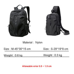 Waterproof Nylon Backpack with USB Port