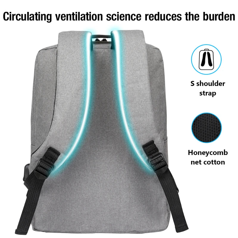 Men's 15.6 Inch Laptop Backpack USB Charging School Travel Daypack
