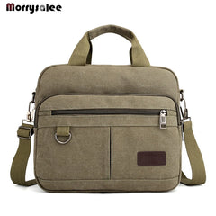 Men's Canvas Shoulder Bag Multi-pocket Handbag Messenger Bag