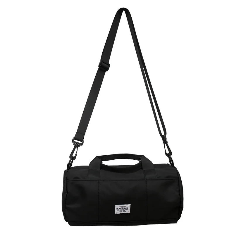 Nylon Cylindrical Handbag for Men and Women