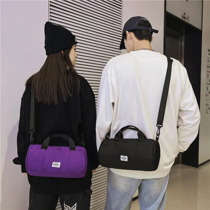 Nylon Cylindrical Handbag for Men and Women