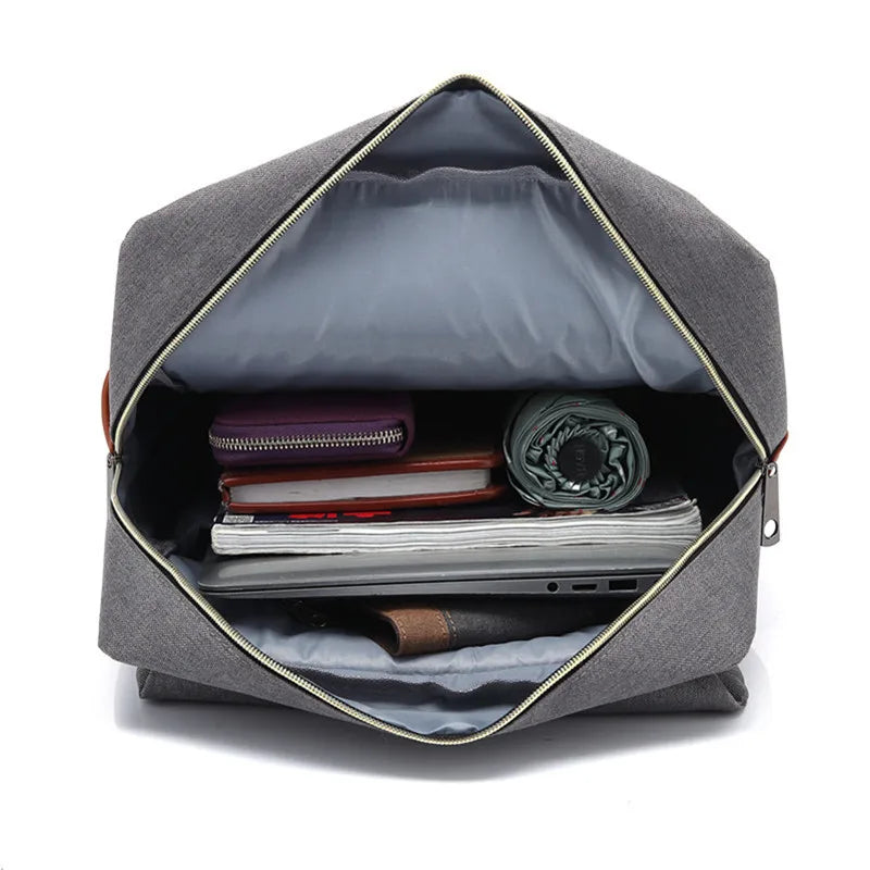 Canvas School Backpack for Teenage Girl Boy Bookbag Casual Laptop Bag Pack