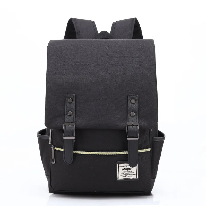 Canvas School Backpack for Teenage Girl Boy Bookbag Casual Laptop Bag Pack