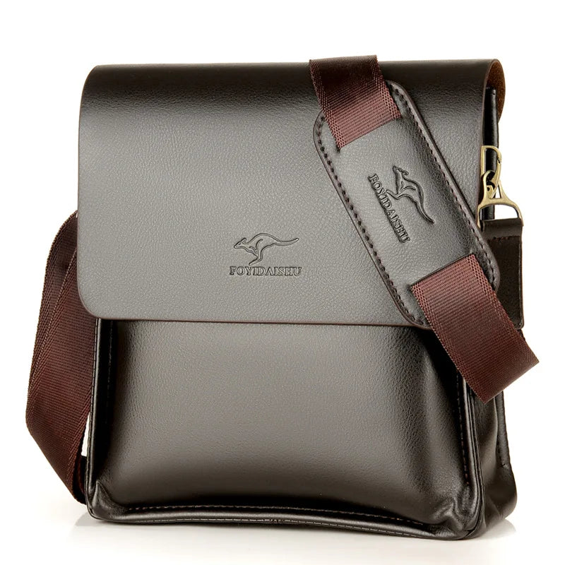 Men's Kangaroo Shoulder Bag Business Crossbody Messenger Laptop Briefcase
