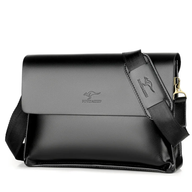 Men's Kangaroo Shoulder Bag Business Crossbody Messenger Laptop Briefcase