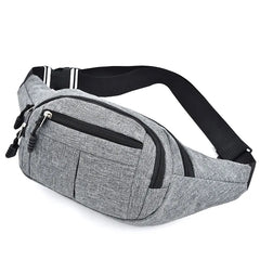 Men's Outdoor Waterproof Sports Bag Canvas Waist Crossbody Banana Bag